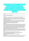 NUR 104&sol; NUR104 Exam 4 &ndash; Foundations of Nursing Guide ACTUAL EXAM 2026&sol;2027 &vert; Foundations of Nursing Guide &vert; Verified Q&A &vert; Pass Guaranteed - A&plus; Graded
