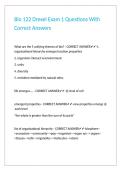 Bio 122 Drexel Exam 1 Questions With Correct Answers&period;