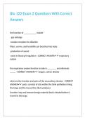 Bio 122 Exam 2 Questions With Correct Answers