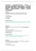 CLINICAL DOCUMENTATION EXAM 4&NewLine;&vert;HEALTH RECORDS SPECIALIST &vert; LATEST&NewLine;2025-2026 QUESTION AND CORRECT ANSWER&NewLine;WITH&NewLine;EXPLANATION