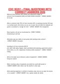 CDC 3E251 &ndash; FINAL QUESTIONS WITH &NewLine;CORRECT ANSWERS 2026 