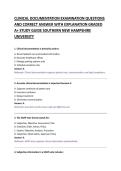 CLINICAL DOCUMENTATION EXAMINATION QUESTIONS &NewLine;AND CORRECT ANSWER WITH EXPLANATION GRADED &NewLine;A&plus; STUDY GUIDE 