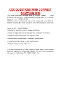 CDC QUESTIONS WITH CORRECT &NewLine;ANSWERS 2026