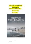 TEST BANK&colon; Behavior Modification&colon; What It Is and How to Do It &lpar;11th Edition&rpar; by Martin & Pear &vert; Complete Chapter Questions & Answers