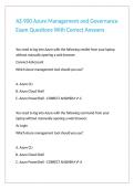AZ-900 Azure Management and Governance Exam Questions With Correct Answers