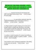 Sociology 200 Final Review &ndash; CACC Hart Exam Q&A 2026-2027 &lpar;Graded A&plus;&rpar;&NewLine;&NewLine;