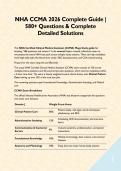 NHA CCMA 2026 Complete Guide &vert; 580&plus; Questions & Complete Detailed Solutions&NewLine;&NewLine;&NewLine;