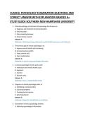 CLINICAL PSYCHOLOGY EXAMINATION QUESTIONS AND &NewLine;CORRECT ANSWER WITH EXPLANATION GRADED A&plus; &NewLine;STUDY GUIDE 