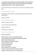 CALIFORNIA ALARM COMPANY QUALIFIED MANAGER &lpar;ACQM&rpar; LICENSING&NewLine;EXAMINATION COMPLETE PRACTICE EXAM QUESTIONS AND ANSWERS &vert;&NewLine;COMPREHENSIVE STUDY GUIDE &vert; UPDATED 2026&sol;2027