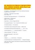 NYC MASTER ELECTRICIAN EXAM QUESTIONS&NewLine;WITH VERIFIED ANSWERS 2026 &vert; Real Exam&NewLine;Simulation Practice Test &vert; A&plus;