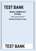 TEST BANK&colon; Medical Terminology Systems&colon; A Body Systems Approach &lpar;8th Edition&rpar; by Barbara Gylys