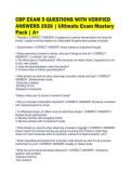 CBP EXAM 5 QUESTIONS WITH VERIFIED&NewLine;ANSWERS 2026 &vert; Ultimate Exam Mastery&NewLine;Pack &vert; A&plus;