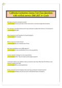 California Contractors License Test Class Questions with Verified Answers 2026&sol;2027 &vert; A&plus; Grade Contractor Licensing Study Guide