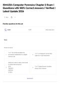 ISM4324 Computer Forensics Chapter 2 Exam &vert;&NewLine;Questions with 100&percnt; Correct Answers &vert; Verified &vert;&NewLine;Latest Update 2026