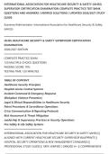 IAHSS CERTIFICATION exams package - &lpar;100&rpar; UP-TO-DATE ACTUAL EXAM QUESTIONS AND 100&percnt; ACCURATE SOLUTIONS &vert; VERIFIED ANSWERS - INSTANT PDF DOWNLOAD