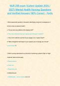 NUR 208 exam 1&lpar;Latest Update 2026 &sol; 2027&rpar; Mental Health Nursing Questions and Verified Answers 100&percnt; Correct - Fortis&NewLine;&NewLine;