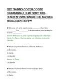 EPIC TRAINING COG170 COGITO&NewLine;FUNDAMENTALS EXAM SCRIPT 2026&NewLine;HEALTH INFORMATION SYSTEMS AND DATA&NewLine;MANAGEMENT REVIEW