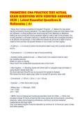 PROMETRIC CNA PRACTICE TEST ACTUAL&NewLine;EXAM QUESTIONS WITH VERIFIED ANSWERS&NewLine;2026 &vert; Latest Essential Questions &&NewLine;Rationales &vert; A&plus;