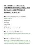 EPIC TRAINING COG170 COGITO&NewLine;FUNDAMENTALS PRACTICE MODULE 2026&NewLine;CLINICAL DOCUMENTATION AND&NewLine;REPORTING WORKFLOWS