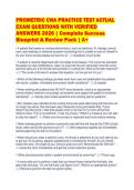 PROMETRIC CNA PRACTICE TEST ACTUAL&NewLine;EXAM QUESTIONS WITH VERIFIED&NewLine;ANSWERS 2026 &vert; Complete Success&NewLine;Blueprint & Review Pack &vert; A&plus;