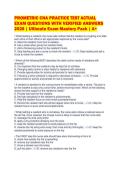 PROMETRIC CNA PRACTICE TEST ACTUAL&NewLine;EXAM QUESTIONS WITH VERIFIED ANSWERS&NewLine;2026 &vert; Ultimate Exam Mastery Pack &vert; A&plus;