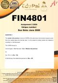 FIN4801 Assignment 2 &lpar;COMPLETE ANSWERS&rpar; 2026  - DUE June 2026