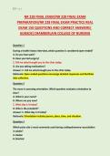 NR 228 FINAL EXAM&sol;NR 228 FINAL EXAM &NewLine;PREPARATION&sol;NR 228 FINAL EXAM PRACTICE REAL &NewLine;EXAM 150 QUESTIONS AND CORRECT ANSWERS&vert; &NewLine;AGRADE&vert;CHAMBERLAIN COLLEGE OF NURSING