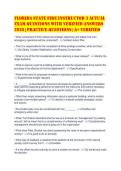 FLORIDA STATE FIRE INSTRUCTOR 3 ACTUAL&NewLine;EXAM QUESTIONS WITH VERIFIED ANSWERS&NewLine;2026 &vert; Practice Questions &vert; A&plus; Verified