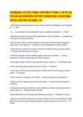 FLORIDA STATE FIRE INSTRUCTOR 3 ACTUAL&NewLine;EXAM QUESTIONS WITH VERIFIED ANSWERS&NewLine;2026 &vert; Study Guide &vert; A&plus;