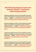 MAN 4720 Strategic Management Capstone Final &NewLine;Examination&comma; 2026&sol;2027 &ndash; Comprehensive &NewLine;Business Strategy Examination