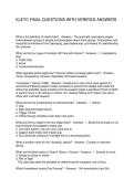 KLETC FINAL QUESTIONS WITH VERIFIED ANSWERS