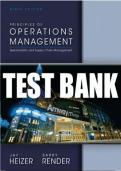 Test bank for Principles of Operations Management &lpar;9th Edition&rpar;&NewLine;by Jay Heizer &lpar;Author&rpar;&comma; Barry Render &lpar;Author&rpar;  all pages fully covered with test questions and answers guide A&plus;