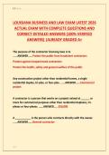 LOUISIANA BUSINESS AND LAW EXAM LATEST 2026 &NewLine;ACTUAL EXAM WITH COMPLETE QUESTIONS AND &NewLine;CORRECT DETAILED ANSWERS &lpar;100&percnt; VERIFIED &NewLine;ANSWERS&rpar; &vert;ALREADY GRADED A&plus; 