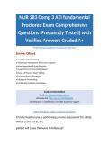 NUR 283 Comp 3 ATI fundamental Proctored Exam Comprehensive Questions &lpar;Frequently Tested&rpar; with Verified Answers Graded A&plus;