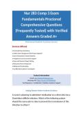 Nur 283 Comp 3 Exam Fundamentals Proctored Comprehensive Questions &lpar;Frequently Tested&rpar; with Verified Answers Graded A&plus;