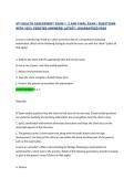 ATI HEALTH ASSESSMENT EXAM 1&comma; 2 AND FINAL EXAM &vert; QUESTIONS WITH 100&percnt; VERIFIED ANSWERS&vert; LATEST &vert; GUARANTEED PASS