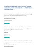 ATI HEALTH ASSESSMENT FINAL EXAM ACTUAL EXAM QUESTIONS AND CORRECT ANSWERS &lpar;ALREADY GRADED A&plus;&rpar; &vert; LATEST VERSION  &vert; PROFESSOR VERIFIED