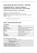 Samenvatting Informatica ICT HBO UITGEBREID 2026 &plus; 25 Oefenvragen - Netwerken OSI TCP IP Databases SQL Security CIA Cloud IaaS PaaS SaaS Programmeren OOP Agile 35&plus; Pagina's