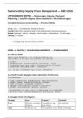 Samenvatting Supply Chain Management HBO UITGEBREID 2026 &plus; 25 Oefenvragen - SCOR Lean Agile Kraljic Inkoop Demand Planning MRP Six Sigma DMAIC TOC Circulair Duurzaam 35&plus; Pagina's