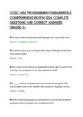 COSC 1436 PROGRAMMING FUNDAMENTALS&NewLine;COMPREHENSIVE REVIEW 2026 COMPLETE&NewLine;QUESTIONS AND CORRECT ANSWERS&NewLine;GRADED A&plus;