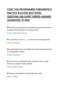 COSC 1436 PROGRAMMING FUNDAMENTALS&NewLine;PRACTICE SOLUTION 2026 TESTED&NewLine;QUESTIONS AND EXPERT VERIFIED ANSWERS&NewLine;GUARANTEED TO PASS