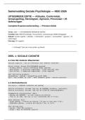 Samenvatting Sociale Psychologie HBO UITGEBREID 2026 &plus; 25 Oefenvragen - Attributie Dissonantie Cialdini Asch Milgram Conformiteit Groupthink Vooroordelen Bystander Agressie 30&plus; Pagina's