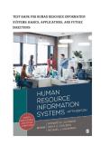 Test bank for Human Resource Information Systems&colon; Basics&comma; Applications&comma; and Future Directions edition all pages fully covered with questions and answers guide A&plus;
