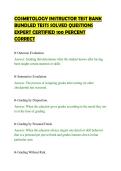 COSMETOLOGY INSTRUCTOR TEST BANK&NewLine;BUNDLED TESTS SOLVED QUESTIONS&NewLine;EXPERT CERTIFIED 100 PERCENT&NewLine;CORRECT