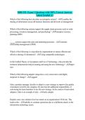 ISDS 351- Exam 1 Questions with 100&percnt; Correct Answers Latest Graded A&plus;