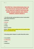 CDC 4Y051P Vol&period; 1 Dental Administration Exam &vert; Air &NewLine;Force Dental Service Training Guide LATEST 2026 &NewLine;ACTUAL EXAM WITH COMPLETE QUESTIONS AND &NewLine;CORRECT DETAILED ANSWERS &lpar;100&percnt; VERIFIED &NewLine;ANSWERS&rpar; &vert;ALREADY GRADED A&plus;