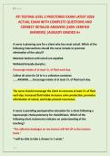 ATI TESTING LEVEL 2 PROCTORED EXAM LATEST 2026 &NewLine;ACTUAL EXAM WITH COMPLETE QUESTIONS AND &NewLine;CORRECT DETAILED ANSWERS &lpar;100&percnt; VERIFIED &NewLine;ANSWERS&rpar; &vert;ALREADY GRADED A&plus;