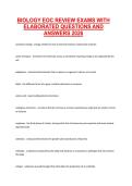 Biology EOC Review 2026 &ndash; Complete Practice Exams with Elaborated Questions and Detailed Answers