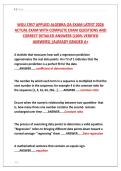 WGU C957 APPLIED ALGEBRA OA EXAM LATEST 2026 &NewLine;ACTUAL EXAM WITH COMPLETE EXAM QUESTIONS AND &NewLine;CORRECT DETAILED ANSWERS &lpar;100&percnt; VERIFIED &NewLine;ANSWERS&rpar; &vert;ALREADY GRADED A&plus;
