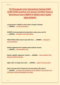 TCI &lpar;Therapeutic Crisis Intervention&rpar; Training STUDY &NewLine;GUIDE EXAM Questions and Answers &lpar;Verified Answers&rpar; &NewLine;Most Recent exam COMPLETE &lpar;2026&rpar; &lpar;Latest Update &NewLine;2026&rpar; UPDATE&excl;&excl;
